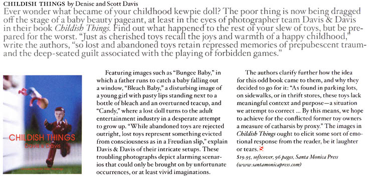 Childish Things by Denise & Scott Davis. Ever wonder what became of your favorite childhood